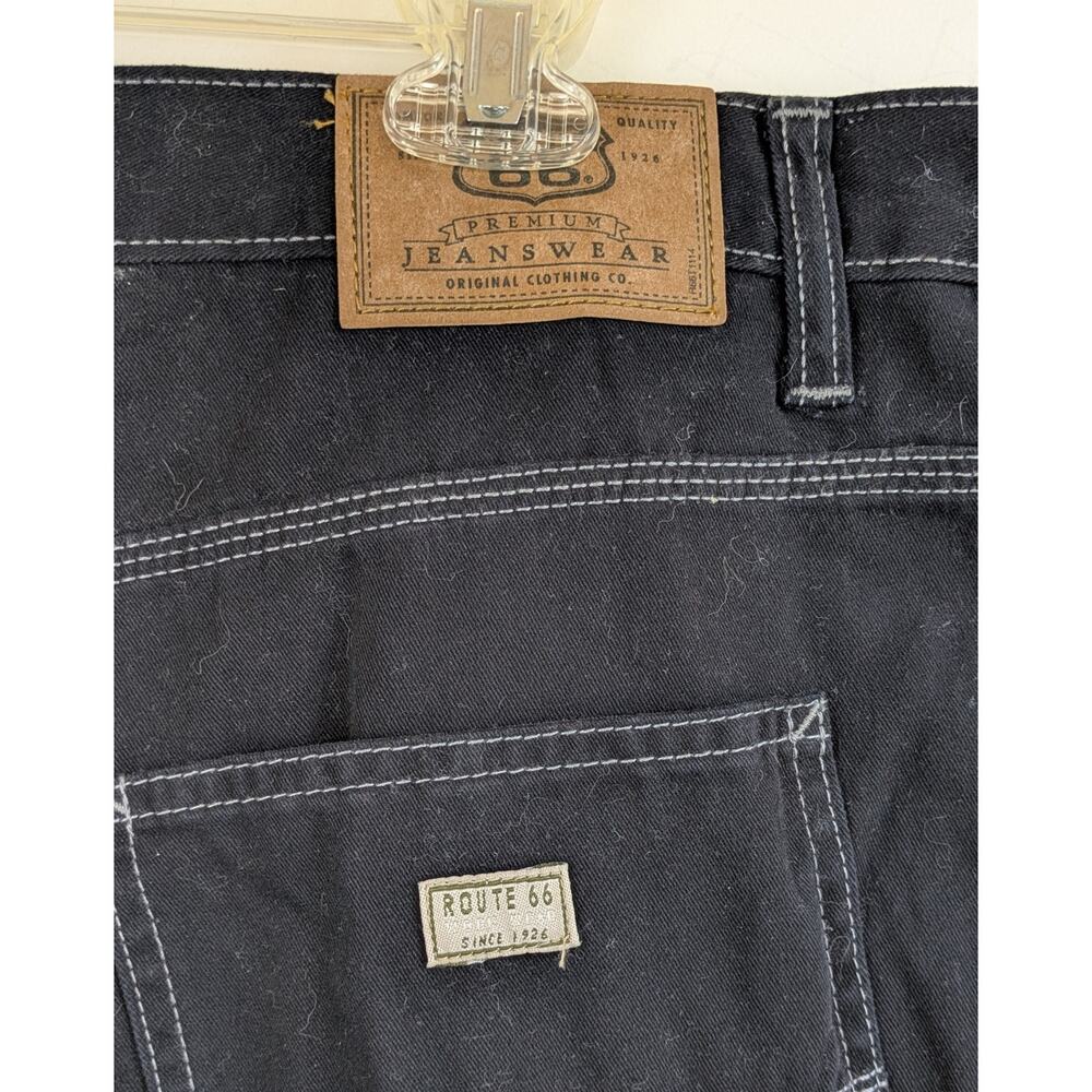 Route 66 Y2K Carpenter Jeans Junior 17/18 Black Wide Leg Streetwear Vintage NEW - Picture 4 of 12